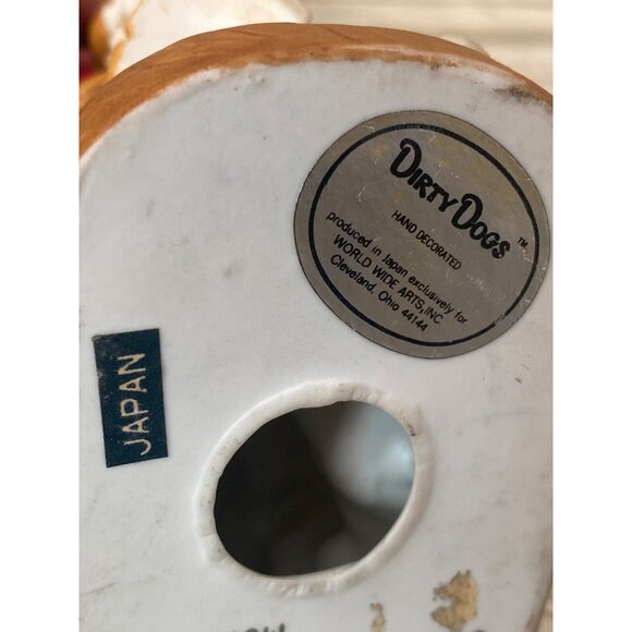 Dirty Dogs “Love’s a B--ch” Bulldog Figurine 1973 Japan World Wide Arts Vintage - Picture 10 of 12